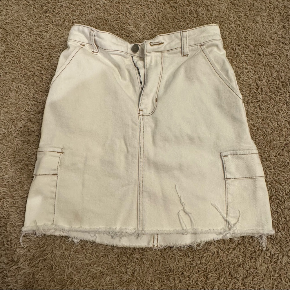 Ultra High Rise White Skirt